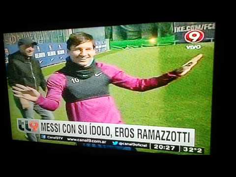 Eros Ramazzotti con Messi