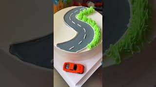 Car Theme Cake Boy🚗//Birthday Cake Design |vehicles Theme Cake #shorts #birthday#boy#car#cake #video