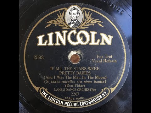 Lane's Dance Orchestra "If All The Stars Were Pretty Babies" 1927 78 RPM