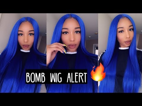 Royal Blue Synthetic Wig| Ft. Glamourtress