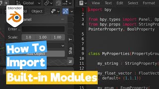 Python Blender 2.90 Tutorial: Importing Modules [learn python for beginners]