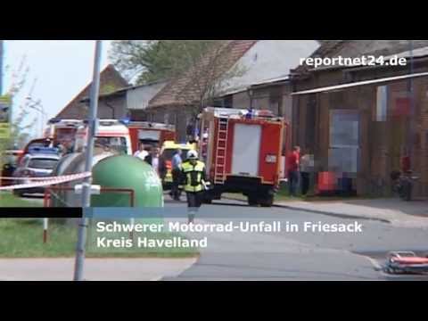 Schwerer Unfall mit Motorrad in Friesack, Mehrere verletzte - Havelland