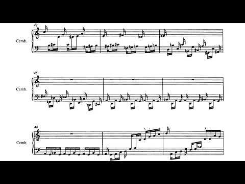 [Hugo Distler] Chamber Concerto for Harpischord and 11 Instruments (Score-Video)