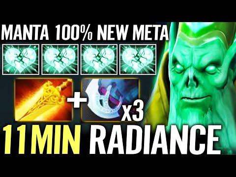 🔥 Necrophos 11min Radiance + Manta WTF MID —  NEW META 100% Fastest Farm Cancer DPS Dota 2 Pro