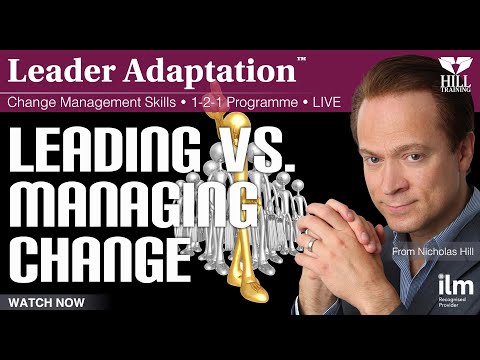 Leading vs. Managing Change | Change Management Skills | LIVE 1-2-1 Programme