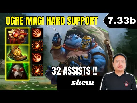 PATCH 7.33b - skem Ogre Magi Hard Support Gameplay - Dota 2 Full Match Gameplay