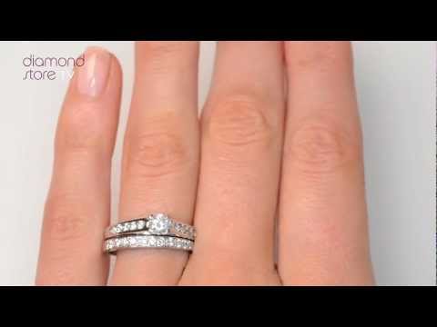 SDN3227 - Steeple Diamond 0.71ct And Platinum 2 Ring Bridal Set