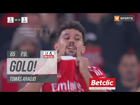 Golo Tomás Araújo (p.b.): Benfica 2-(1) Casa Pia  (Liga 25/26 #11)