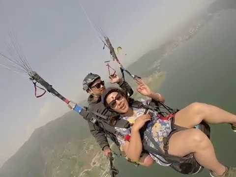 Manju Poudel singing Dhuwa sari failecha kuro ta in air