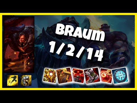 Braum vs Galio EU Challenger SUPPORT (1/2/14) - v10.25