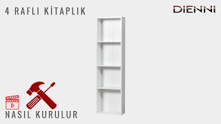 Dienni Beyaz 4 Raflı Kitaplık Kurulum Videosu  M