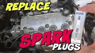 HOW TO CHANGE SPARK PLUGS on your Honda Civic D16
