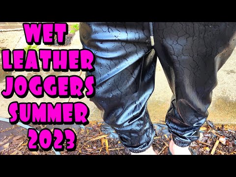 WET LEATHER JOGGERS SUMMER 2023