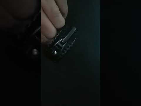 Mens Metal Bar Design Black Leather Bracelet For Men, 30 Gms