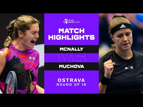 Теннис Caty McNally vs. Karolina Muchova | 2022 Ostrava Round of 16 | WTA Match Highlights