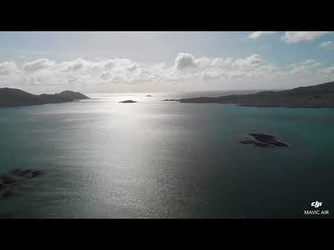 Isle of Barra. North Uist. Outer Hebrides. Scotland DJI drone aerial.
