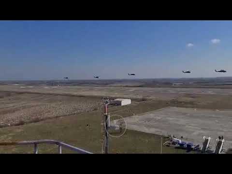 Elicoptere americane pe Aeroportul Satu Mare