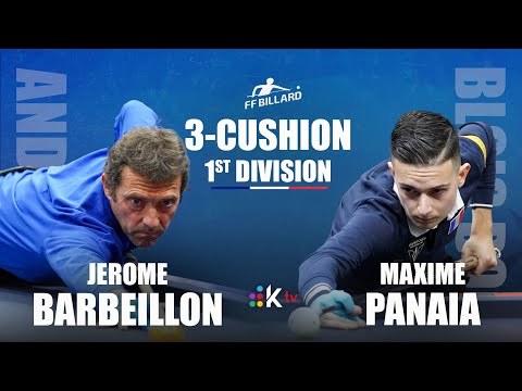 3-CUSHION French League 2024-2025 - Jérome BARBEILLON (ANDERNOS) vs Maxime PANAIA (BLOIS)