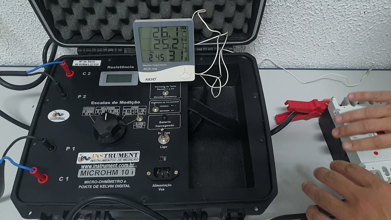 Microhmimetro Digital Ensaios elétricos em Cabine