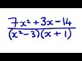 Partial Fractions Quadratic Factor