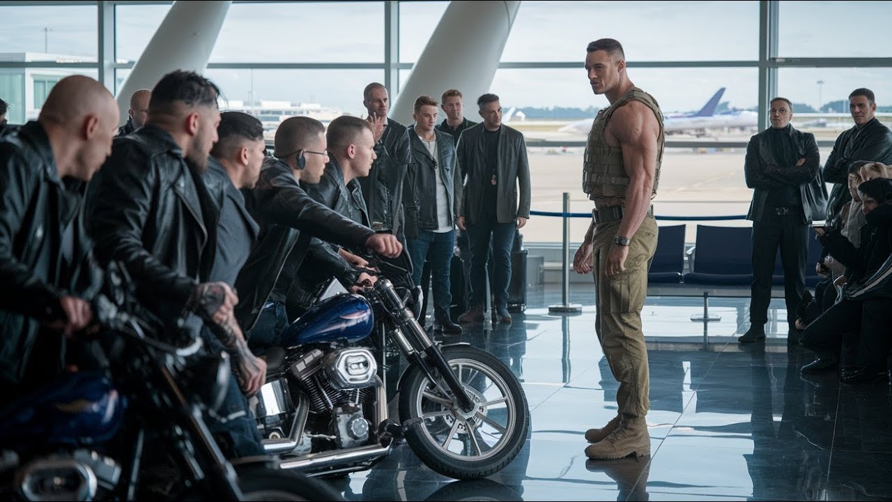 Bikers Mess with the WRONG Soldier at an Airport Lounge