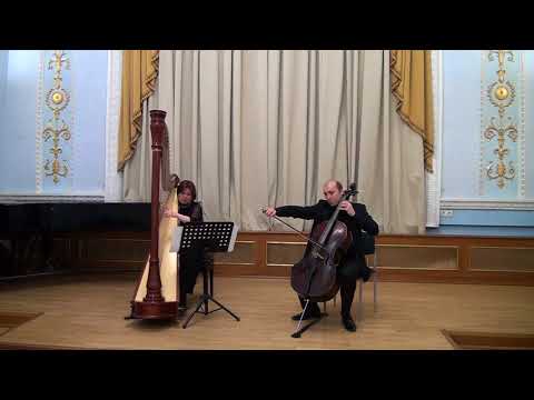 CAMILLE SAINT-SAENS  THE SWAN  for Cello and harp  Сен Санс Лебедь