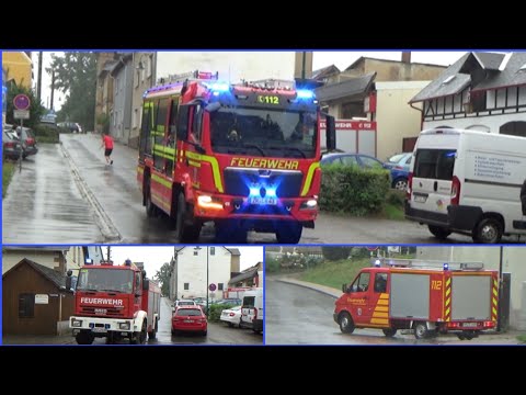 🚨HLF 10+TLF 16/24+KLF-TH Feuerwehr Langenwetzendorf auf Einsatzfahrt