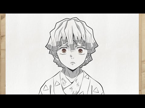 Comment dessiner ZENITSU (Demon Slayer) étape par étape et facilement tuto