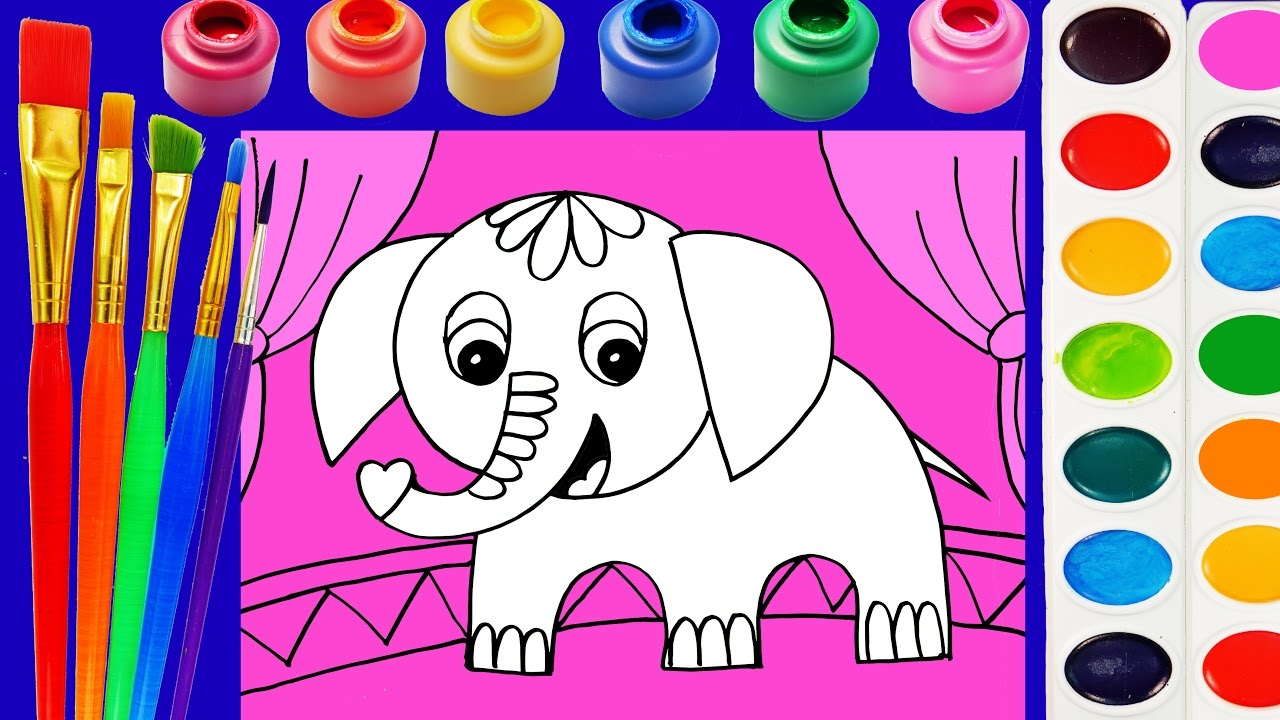 Cute Animals Coloring Page | Learn Colors for Children
