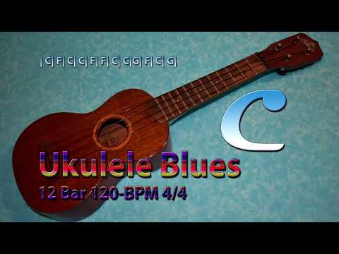 12 Bar Ukulele Blues |Pentatonic| C-major  120 BPM | 4/4 | Backing Track Jam