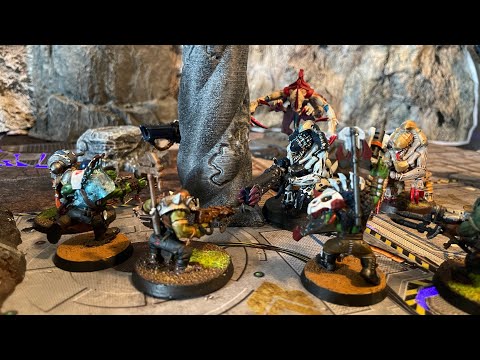 Grimdark Future Battle Report (Orcs Vs Alien Hives 700 points) S1E9
