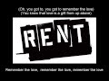 Rent Seasons Of Love Karaoke