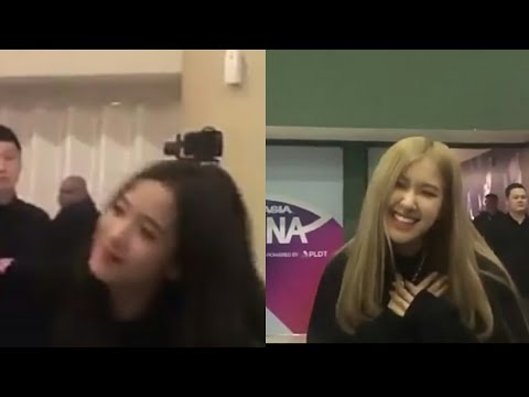 190202 PH Blinks Say Happy Birthday to Rose Blackpink. Jisoo & Rose Looks Happy. Manila, Philippines