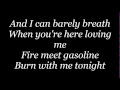 Sia - Fire meet gasoline (Lyrics)