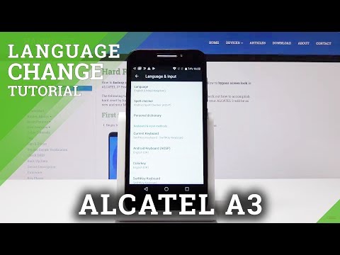 How to Change Language in ALCATEL A3 - Set Up Language