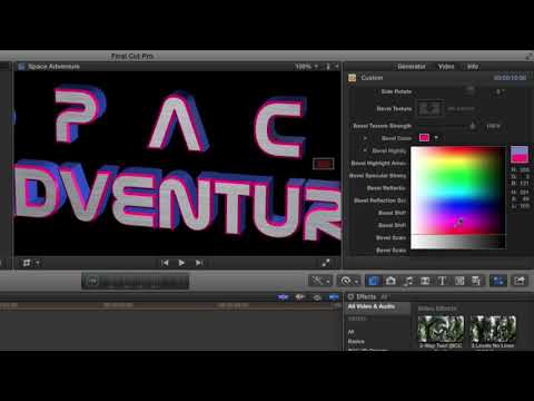 Extruded Text Basics in FCP X, Part I