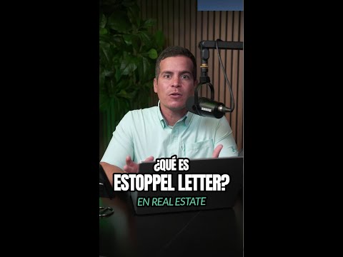 ¿Qué es un estoppel letter en real estate? #shorts