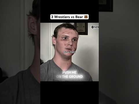 They fought a BEAR 🤯🐻  #wrestling #wrestlingshorts #viral #trending #animals #fitness #bear