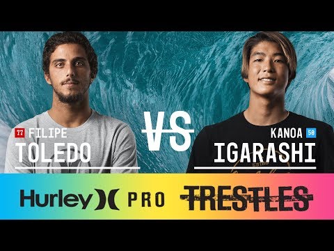Filipe Toledo vs. Kanoa Igarashi - Quarterfinals, Heat 4 - Hurley Pro at Trestles 2017