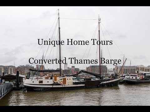 Unique Home Tours | Huge Barge On The Thames