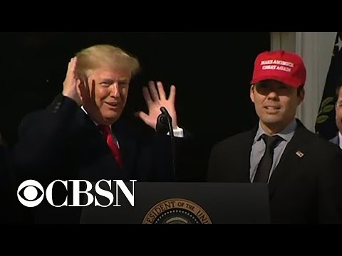 Trump welcomes Nationals to White House after World Series win