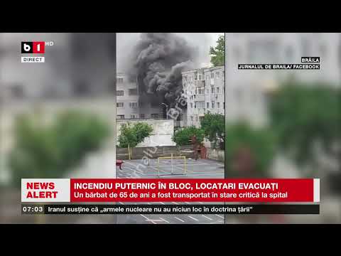 INCENDIU PUTERNIC LA BRĂILA, LOCATARI EVACUAȚI_Știri B1TV_23 apr. 2024