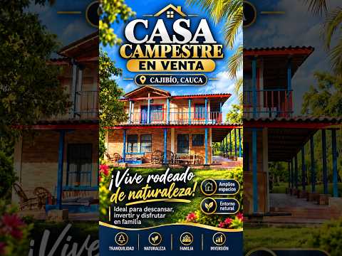 🏡🌿 ¡VIVE RODEADO DE NATURALEZA EN CAJIBÍO, CAUCA!