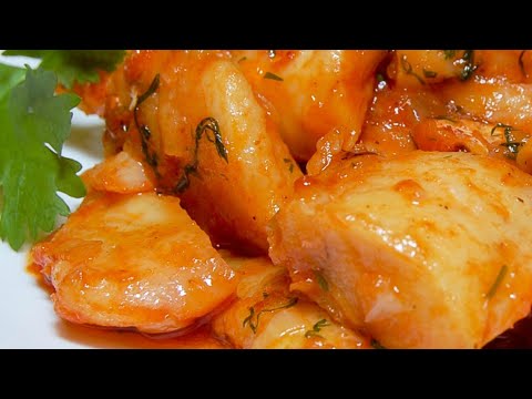 Хек в томатно-овощном соусе!*  Seehecht in Tomaten-Gemüse-Sauce!