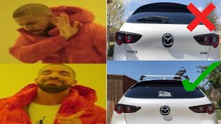 Mazda 3 Rear Wiper Delete!