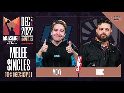 moky (Fox) vs Hungrybox (Jigglypuff) - Melee Top 8 Losers Round 1  - Mainstage 2022