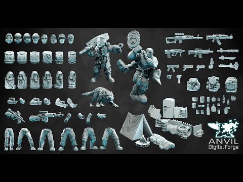Anvil Digital Forge on Patreon - September Release - Modern Post-Apocalypse Miniatures