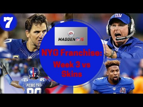 Madden 16 Giants Connected Franchise Ep 7: RGIII vs Eli! Ps4