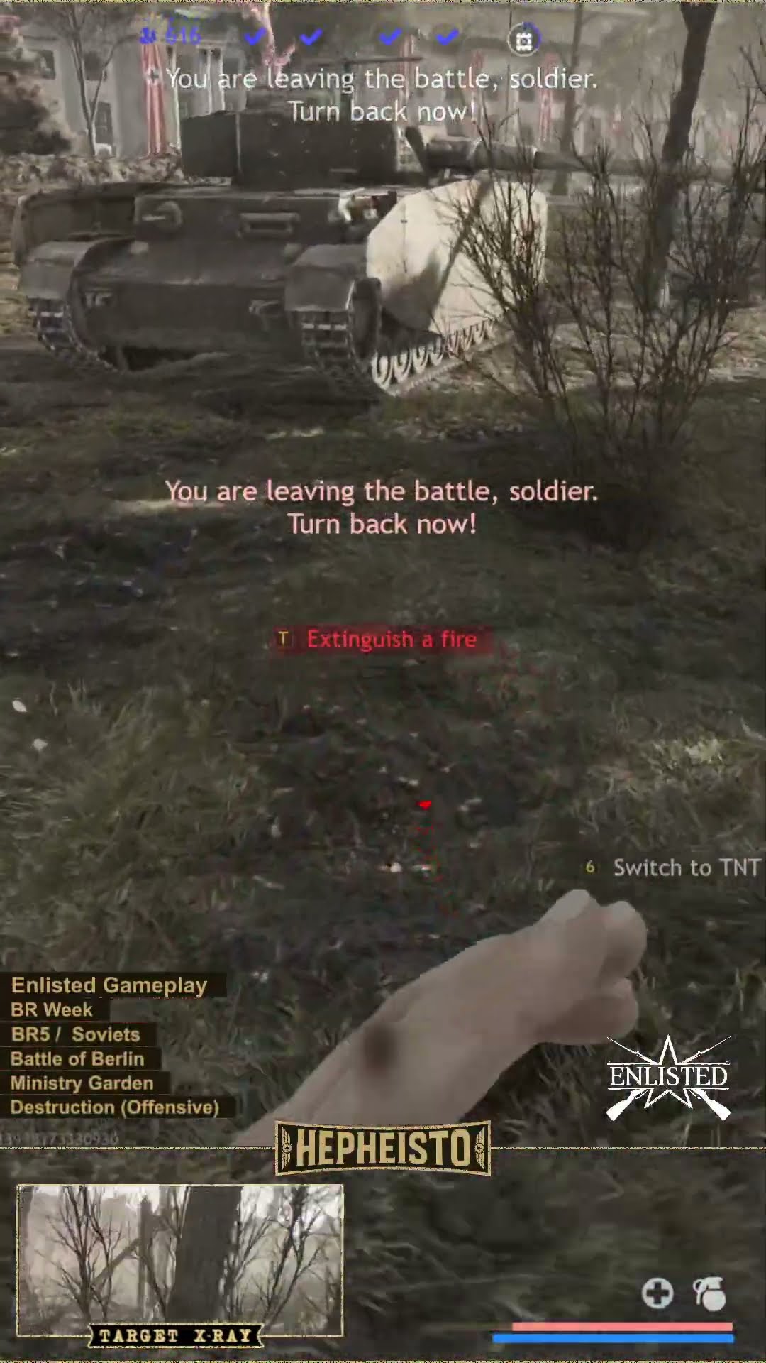 Paratrooper eliminates Panzer IV H with TNT Charge