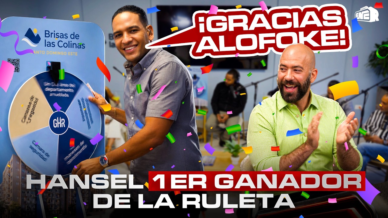 ¡GRACIAS ALOFOKE! HANSEL PRIMER GANADOR DE LA RULETA PARA AMUEBLAR APARTAMENTO